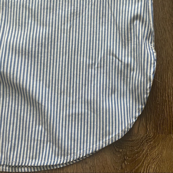 J. Crew Blue Pinstripe Seersucker Collared Tunic in Size XXS - Picture 2 of 11